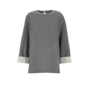 Carven Women Grey Nylon Blend Oversize Sweatshirt